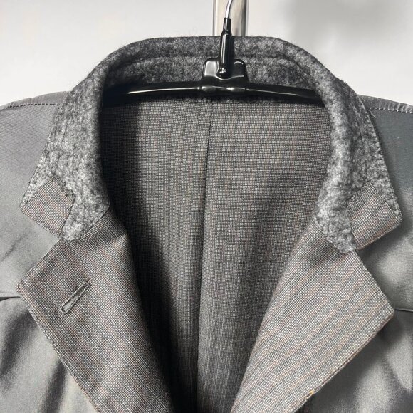 ERMENEGILDO ZEGNA Over Checked Two-Piece Wool Suit Trofeo 600 Gray 48R Italy - Picture 6 of 16